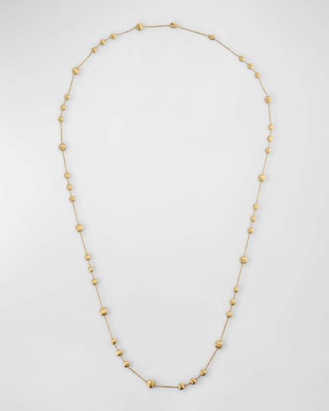 18K Yellow Gold Long Necklace, 36"L